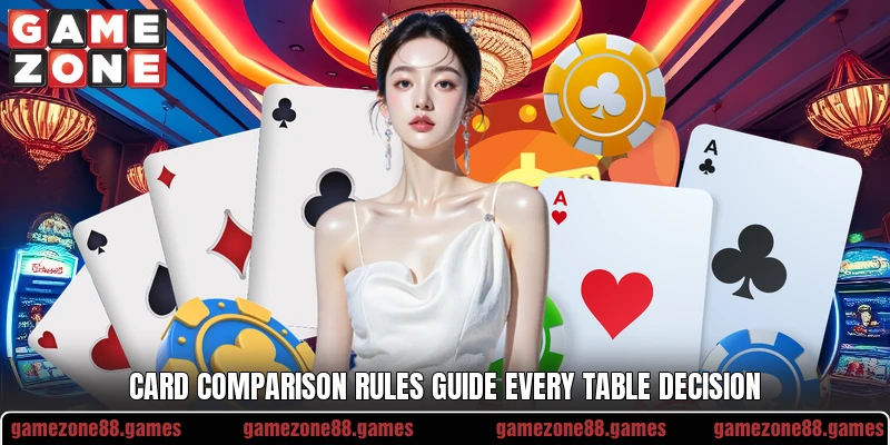 Card comparison rules guide every table decision Card comparison rules guide every table decision