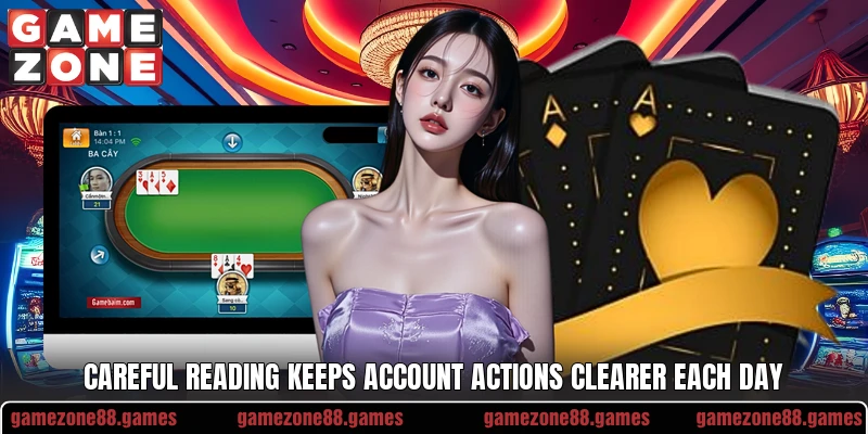 Careful reading keeps account actions clearer each day Careful reading keeps account actions clearer each day
