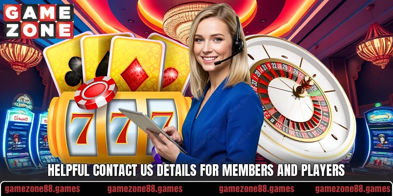 Helpful contact us details for members and players