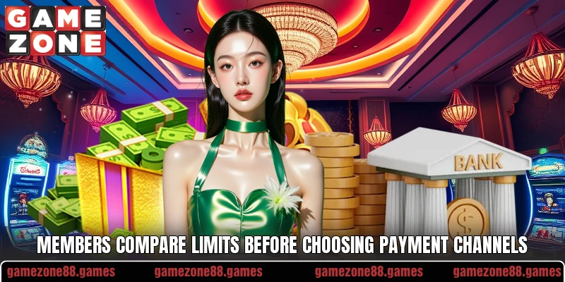 Members compare limits before choosing payment channels