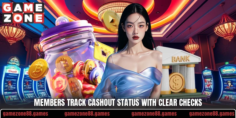 Members track cashout status with clear checks Members track cashout status with clear checks