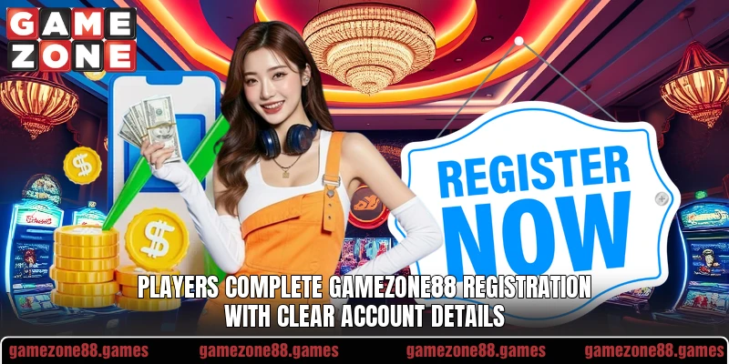 Players complete GAMEZONE88 registration with clear account details