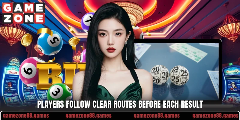 Players follow clear routes before each result Players follow clear routes before each result