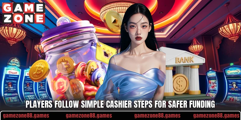 Players follow simple cashier steps for safer funding