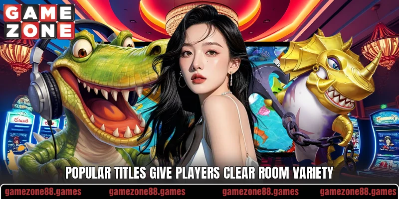 Popular titles give players clear room variety Popular titles give players clear room variety