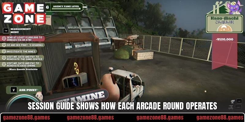 Session guide shows how each arcade round operates Session guide shows how each arcade round operates